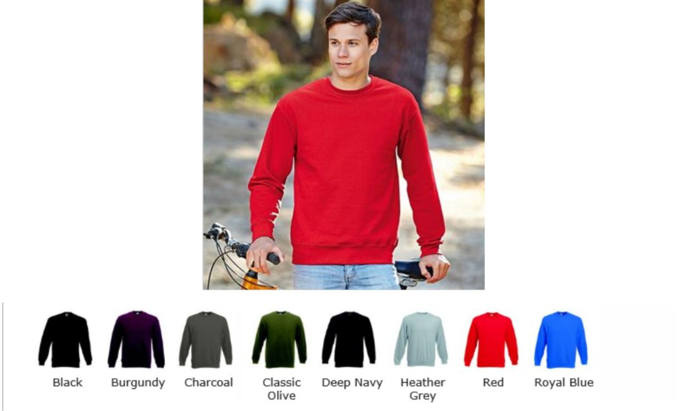 Fruit of the Loom SS105M Premium Set In Sleeve Sweatshirt  Fruit of the Loom SS105M Premium Set In Sleeve Sweatshirt